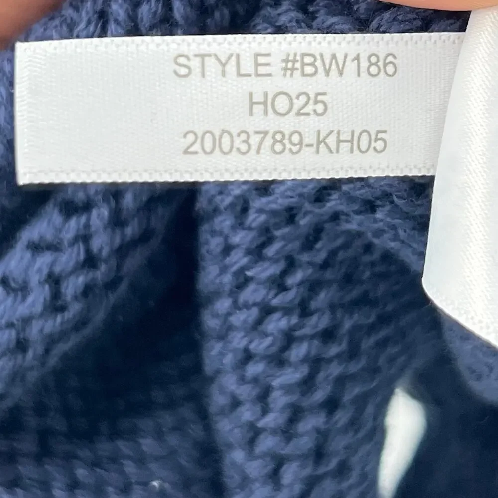 J. Crew Men's Heritage 1988 Cotton Roll-Neck Sweater Navy Size L NWT
